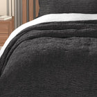 Dune Charcoal Grey Textured Quilt