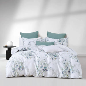 Misty Flowers Duvet Cover and Pillowcase Set