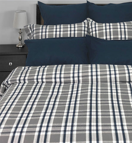Simon Flannel Duvet Cover Set
