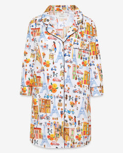 Paris Long Shirt Pajamas